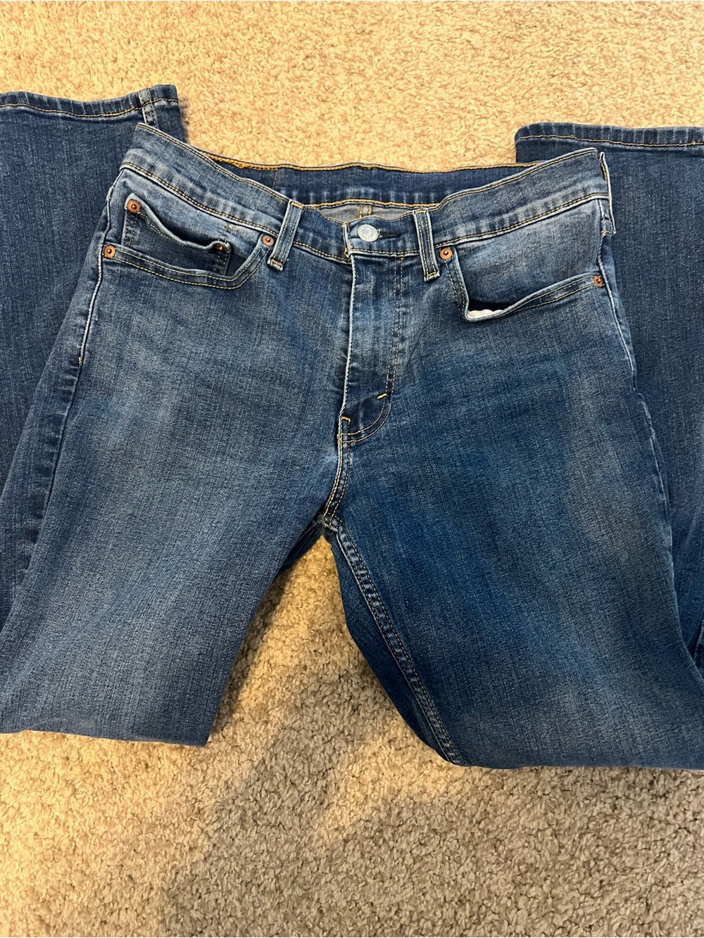Levi's Men's Blue Straight-Leg Denim Jeans